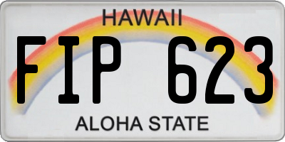 HI license plate FIP623