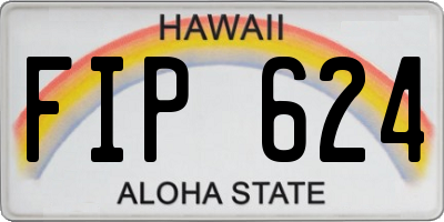 HI license plate FIP624