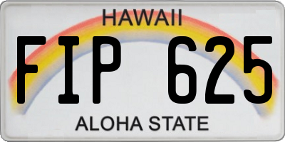 HI license plate FIP625