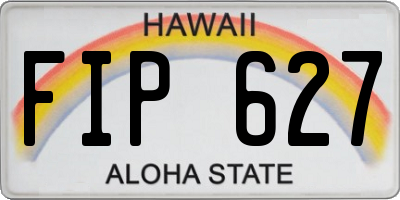 HI license plate FIP627