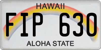 HI license plate FIP630