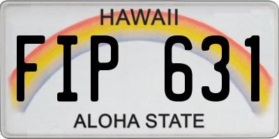 HI license plate FIP631
