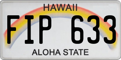 HI license plate FIP633