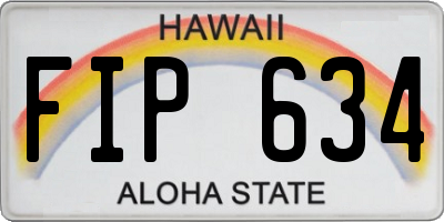 HI license plate FIP634