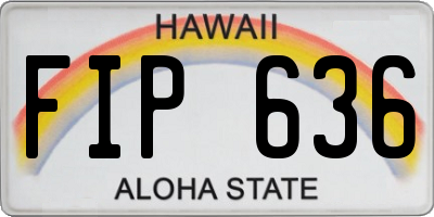 HI license plate FIP636