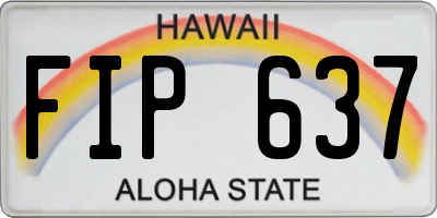 HI license plate FIP637