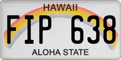 HI license plate FIP638