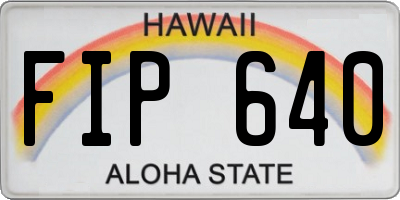 HI license plate FIP640