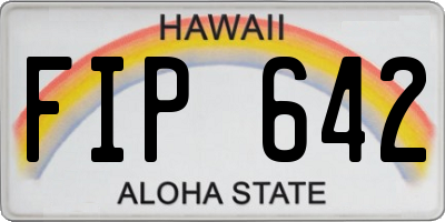 HI license plate FIP642