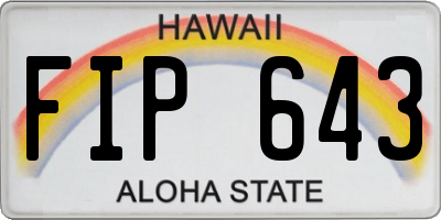 HI license plate FIP643