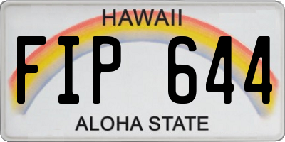 HI license plate FIP644