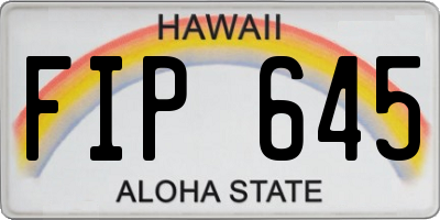 HI license plate FIP645