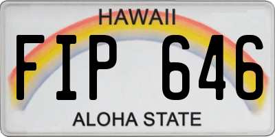 HI license plate FIP646