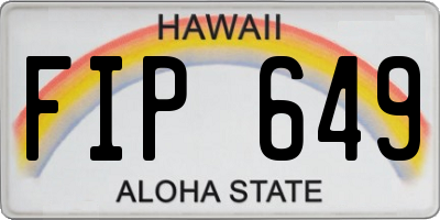 HI license plate FIP649