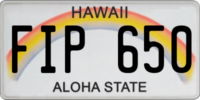 HI license plate FIP650