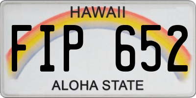 HI license plate FIP652