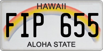 HI license plate FIP655