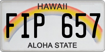 HI license plate FIP657