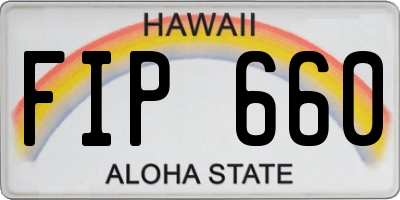 HI license plate FIP660