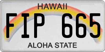 HI license plate FIP665