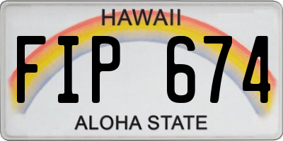 HI license plate FIP674