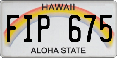 HI license plate FIP675