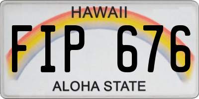 HI license plate FIP676