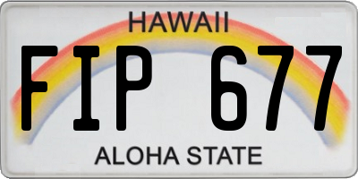 HI license plate FIP677