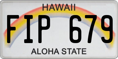 HI license plate FIP679