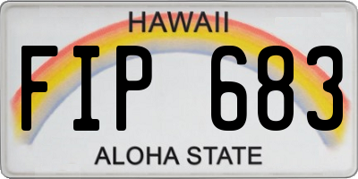 HI license plate FIP683