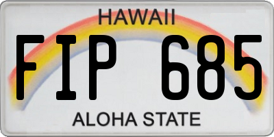 HI license plate FIP685