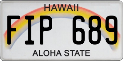 HI license plate FIP689