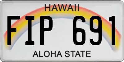 HI license plate FIP691