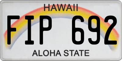 HI license plate FIP692