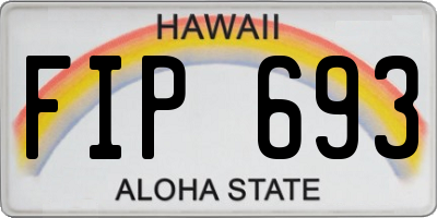 HI license plate FIP693