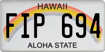 HI license plate FIP694
