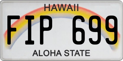 HI license plate FIP699