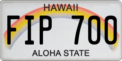 HI license plate FIP700