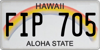 HI license plate FIP705