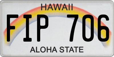 HI license plate FIP706