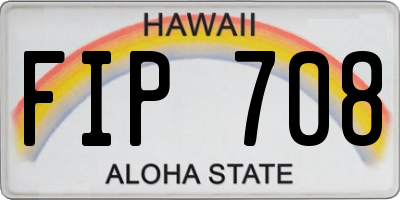 HI license plate FIP708