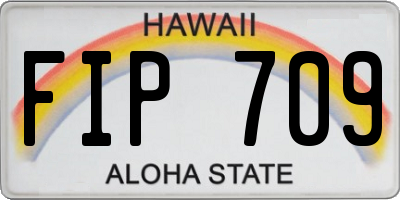HI license plate FIP709