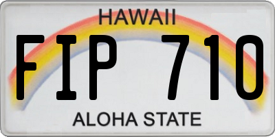 HI license plate FIP710
