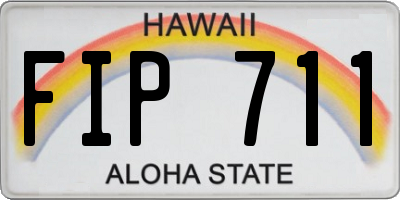 HI license plate FIP711