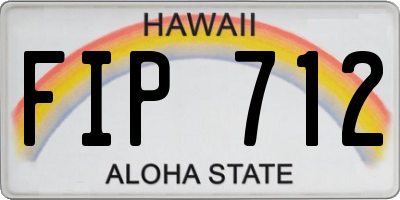 HI license plate FIP712