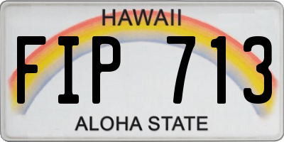 HI license plate FIP713