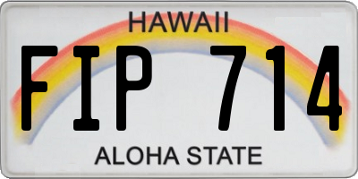 HI license plate FIP714