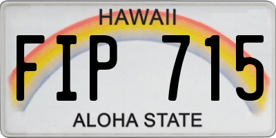 HI license plate FIP715