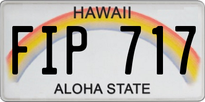 HI license plate FIP717