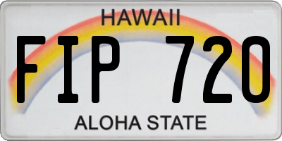 HI license plate FIP720